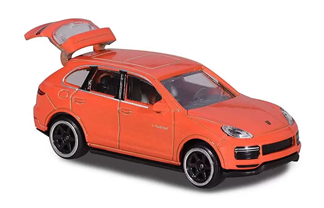Foto da miniatura Majorette Porsche Cayenne Turbo S E-Hybrid na cor Laranja