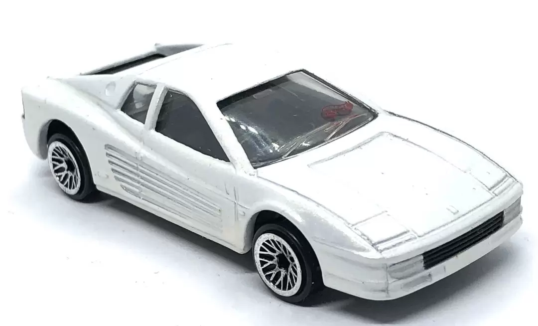 Foto da miniatura Hot Wheels Ferrari Testarossa na cor Branco