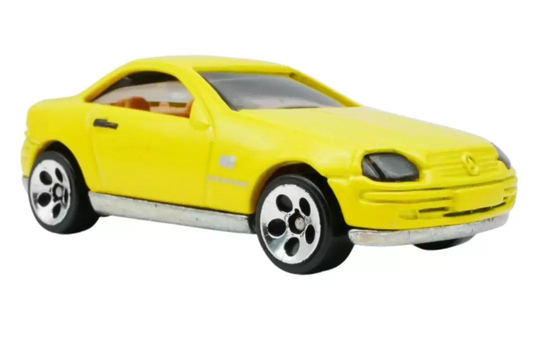 Foto da miniatura Hot Wheels Mercedes SLK na cor Amarelo
