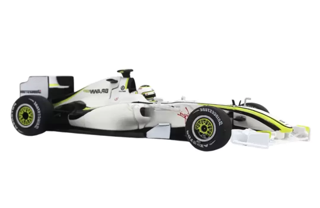 Foto da miniatura Maisto Brawn-Mercedes BGP001 na cor Branco