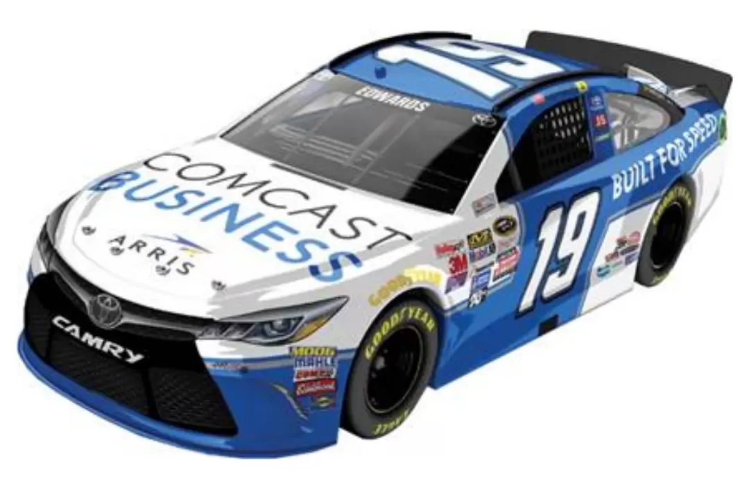 Foto da miniatura Nascar Toyota Camry #19 Carl Edwards (NASCAR 2015 - Comcast Business) na cor Branco