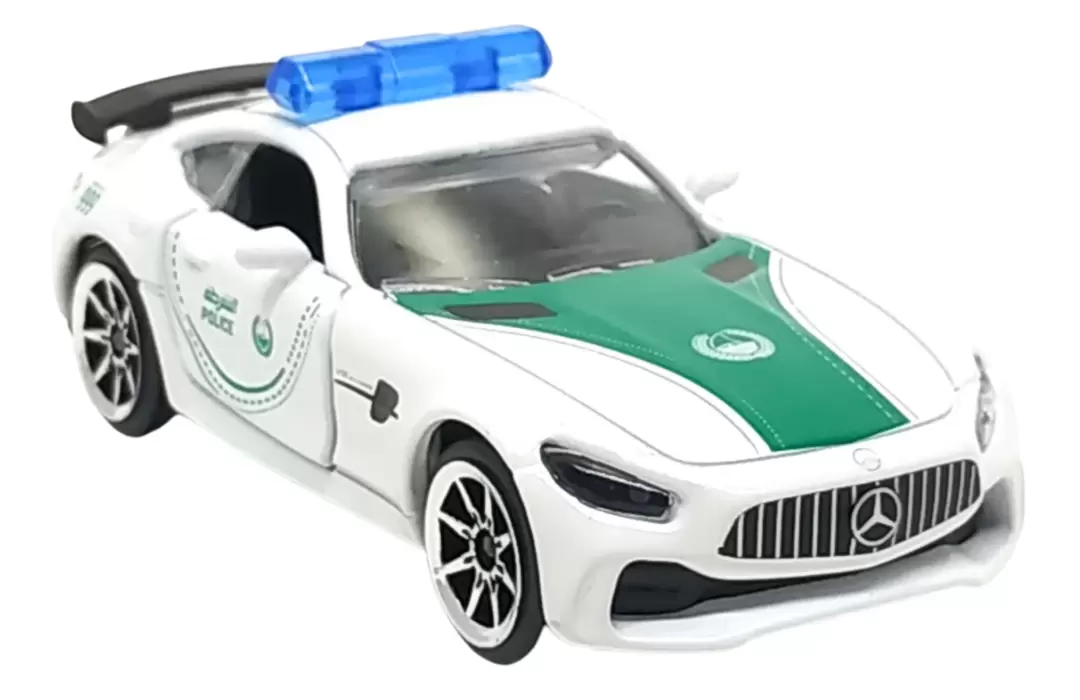 Foto da miniatura Majorette Mercedes Bens AMG GT R (Dubai Police) na cor Branco
