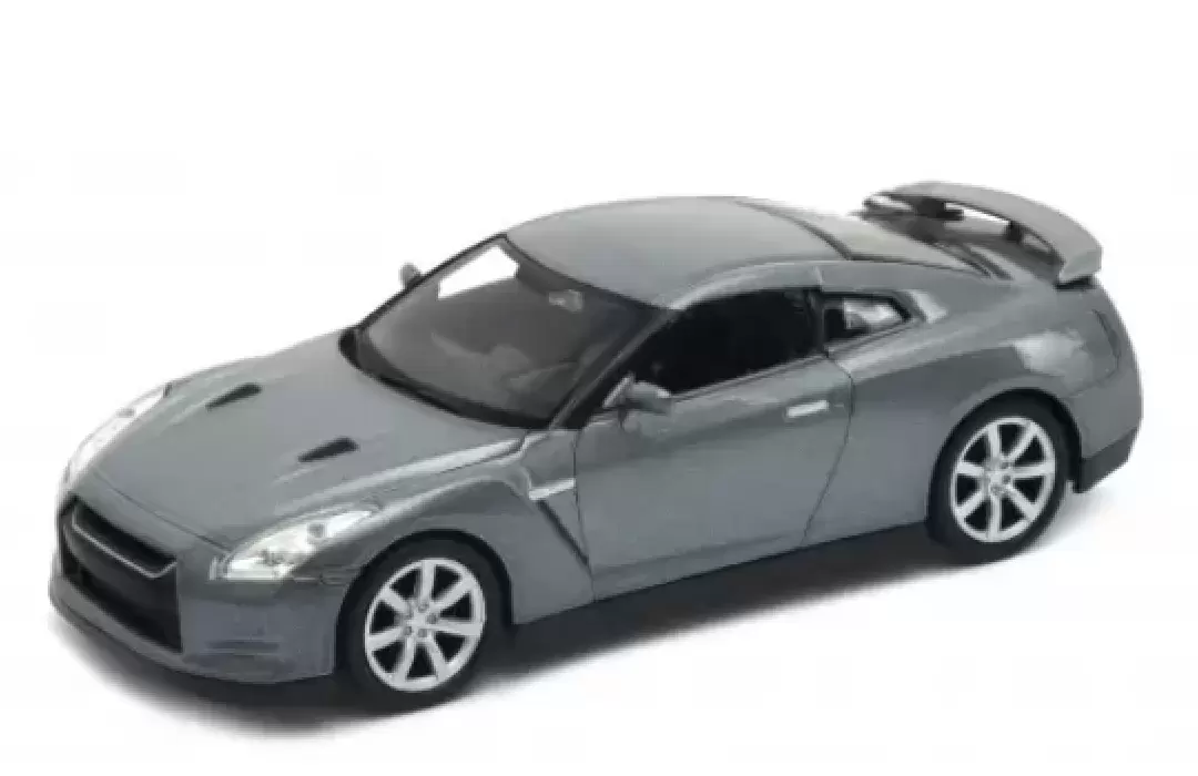 Foto da miniatura Welly Nissan GTR na cor Prata