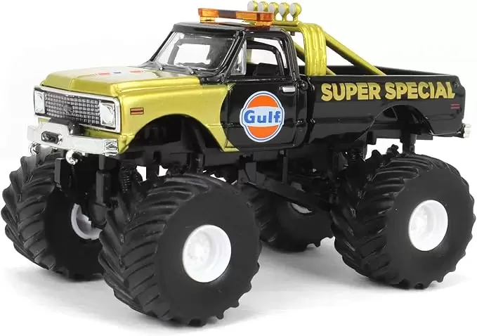 Foto da miniatura Greenlight 1971 Chevrolet K-10 Gulf Oil Super Special na cor Preto