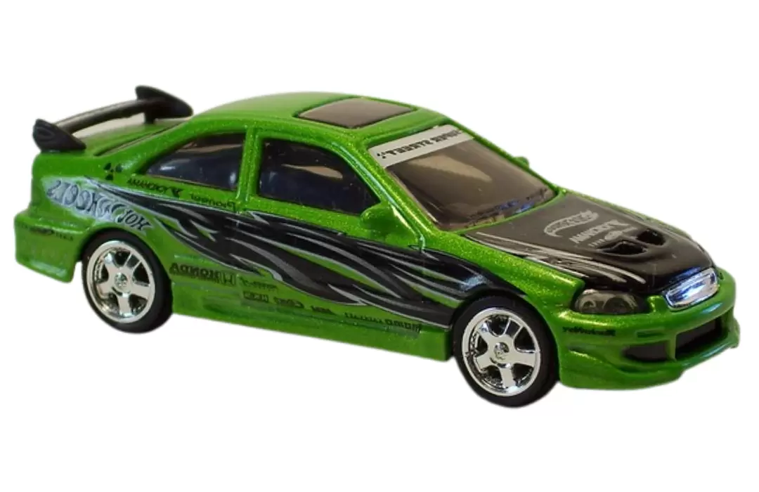 Foto da miniatura Hot Wheels Honda Civic Si (100%) na cor Verde