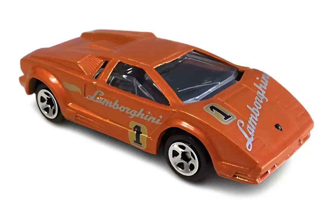 Foto da miniatura Hot Wheels Lamborghini Countach na cor Laranja