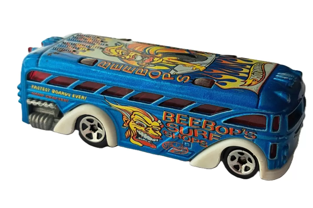 Foto da miniatura Hot Wheels Surfin' School Bus na cor Azul
