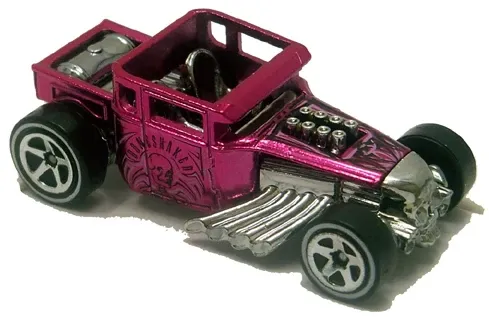 Foto da miniatura Hot Wheels Bone Shaker na cor Rosa