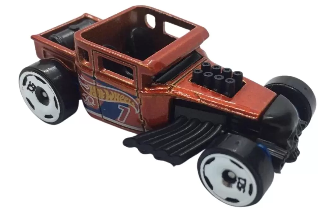 Foto da miniatura Hot Wheels Bone Shaker na cor Laranja
