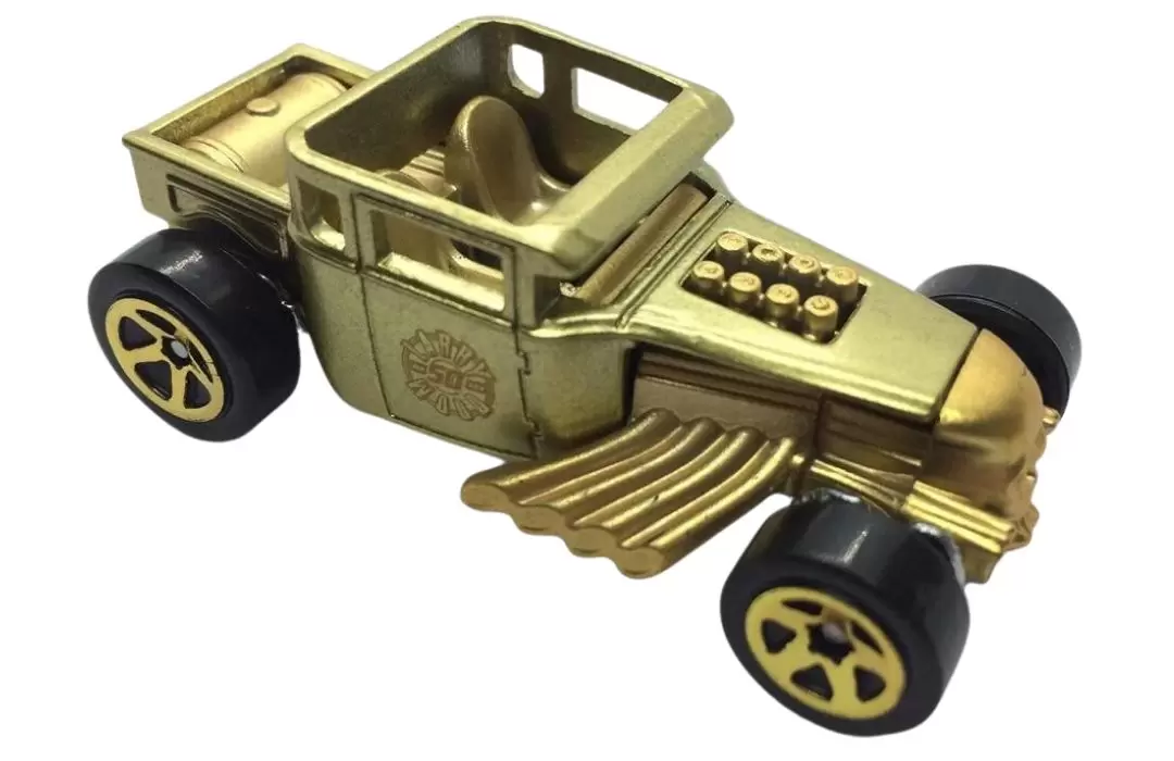 Foto da miniatura Hot Wheels Bone Shaker na cor Dourado