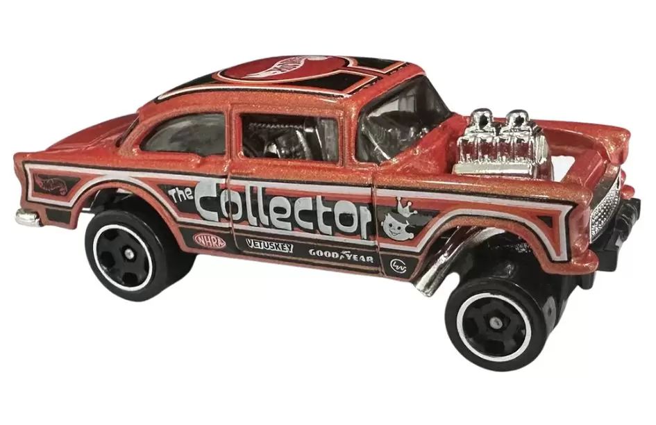 Foto da miniatura Hot Wheels 55 Chevy Bel Air Gasser na cor Laranja