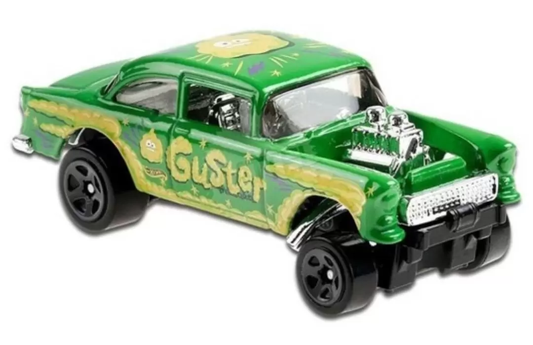 Foto da miniatura Hot Wheels 55 Chevy Bel Air Gasser na cor Verde