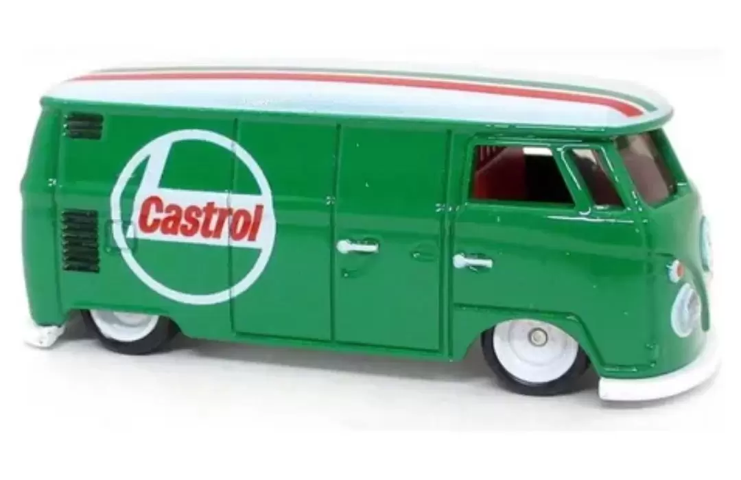 Foto da miniatura Hot Wheels Volkswagen T1 Panel Bus (Kombi) na cor Verde