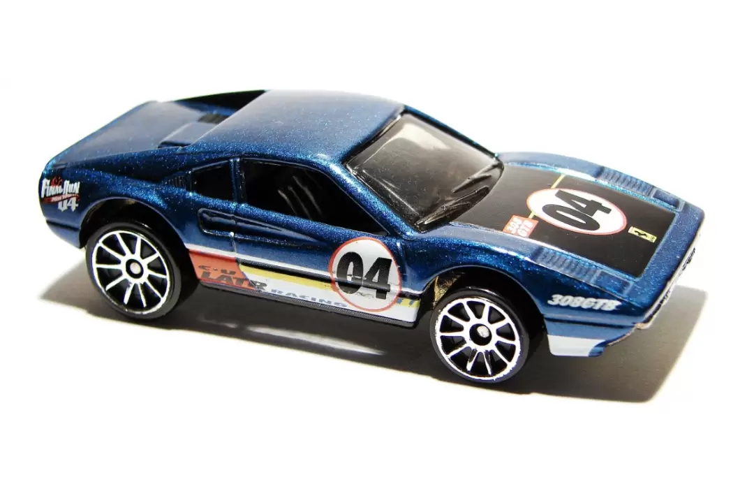Foto da miniatura Hot Wheels Ferrari 308 na cor Azul