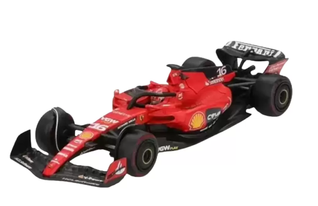 Foto da miniatura BBR 2023 Charles LeClerc Bahrain GP #16 Ferrari SF-23 na cor Vermelho