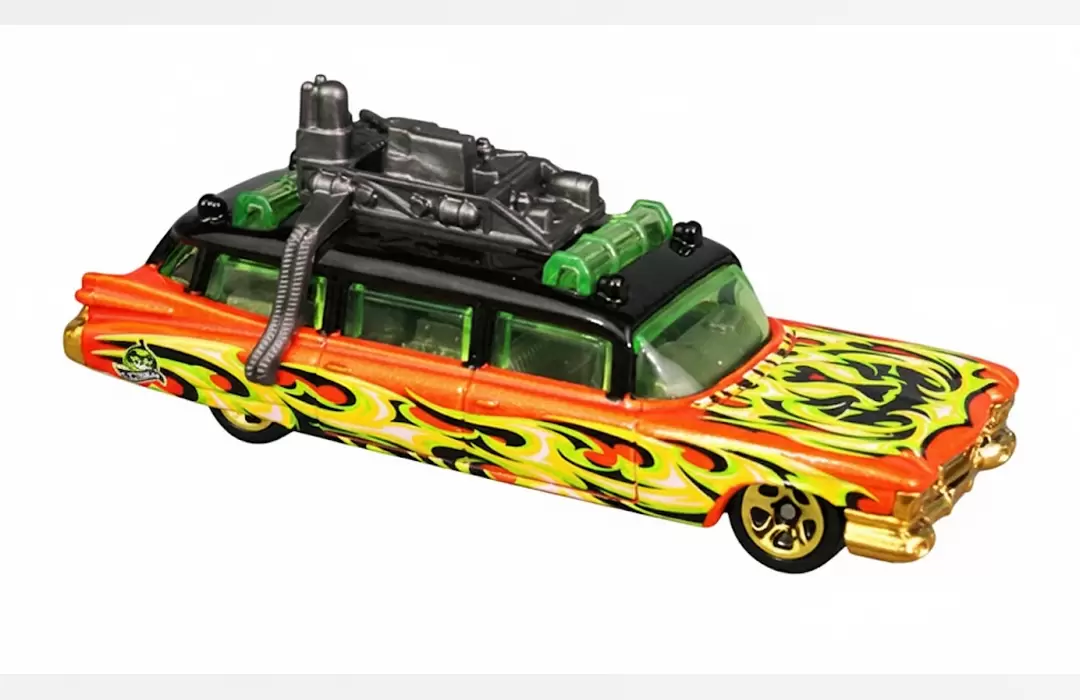 Foto da miniatura Hot Wheels Ghostbusters Ecto-1 na cor Laranja