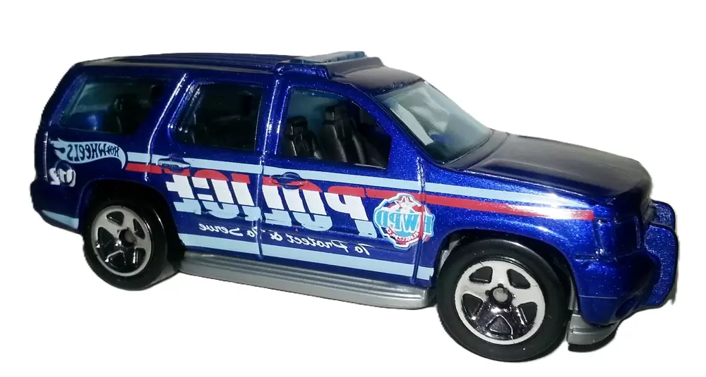 Foto da miniatura Hot Wheels 07 Chevy Tahoe na cor Azul