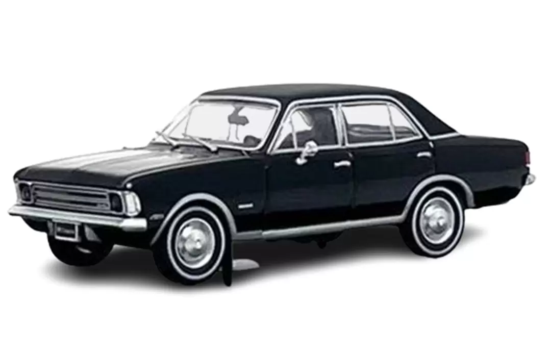 Foto da miniatura BR Classics Chevrolet Opala Gran Luxo Sedan (1974) na cor Preto