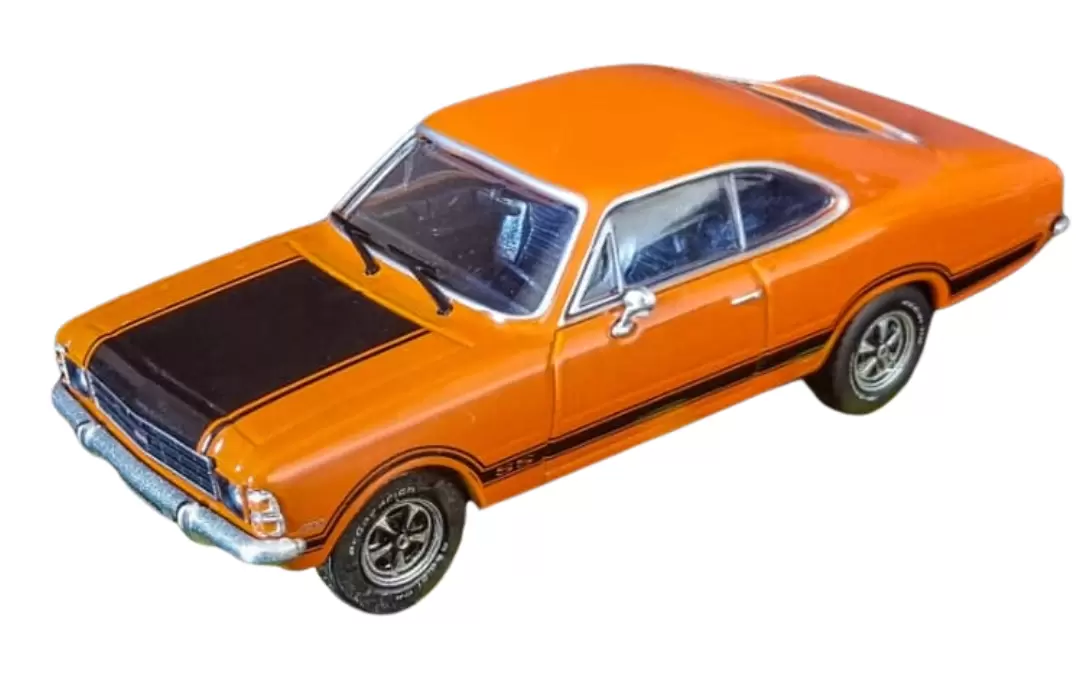 Foto da miniatura BR Classics Chevrolet Opala Coupe SS ( 1975 ) na cor Laranja