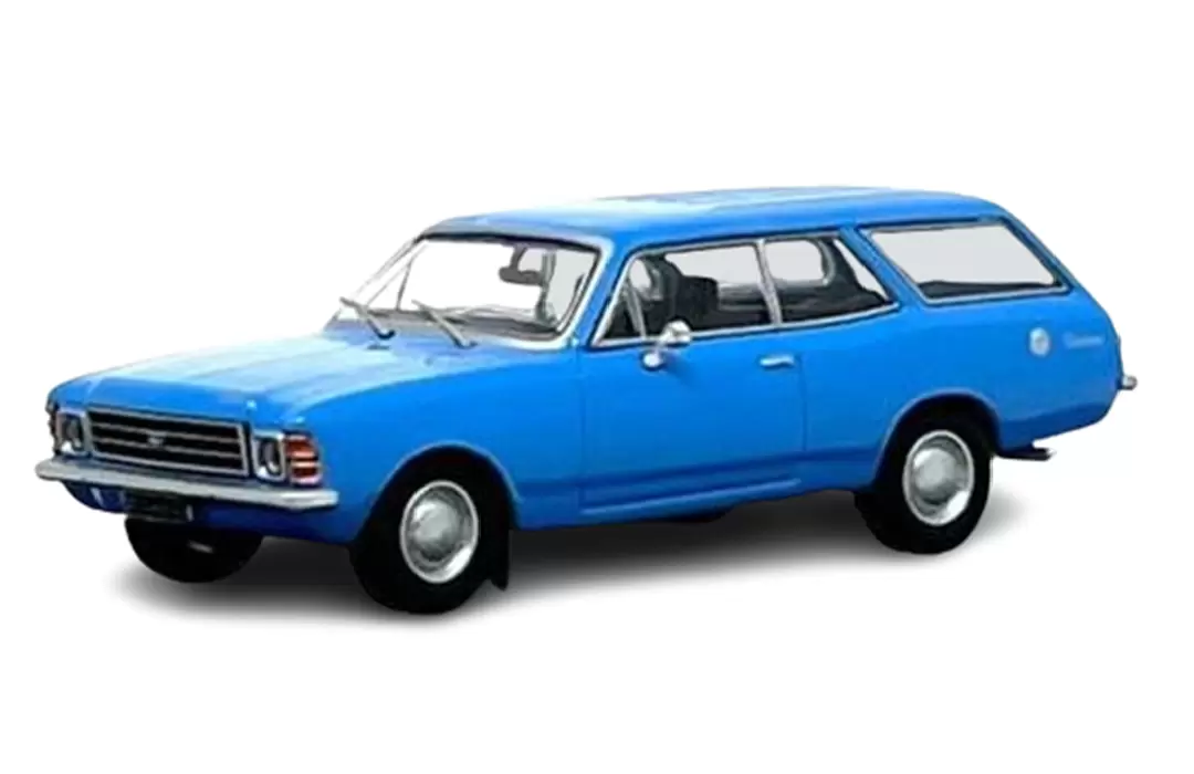 Foto da miniatura BR Classics Chevrolet Opala Caravan Standard (1976) na cor Azul