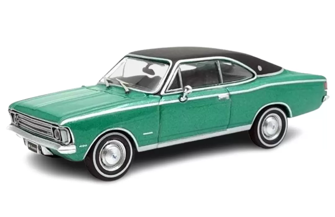 Foto da miniatura BR Classics Chevrolet Opala Coupé Gran Luxo (1974) na cor Verde