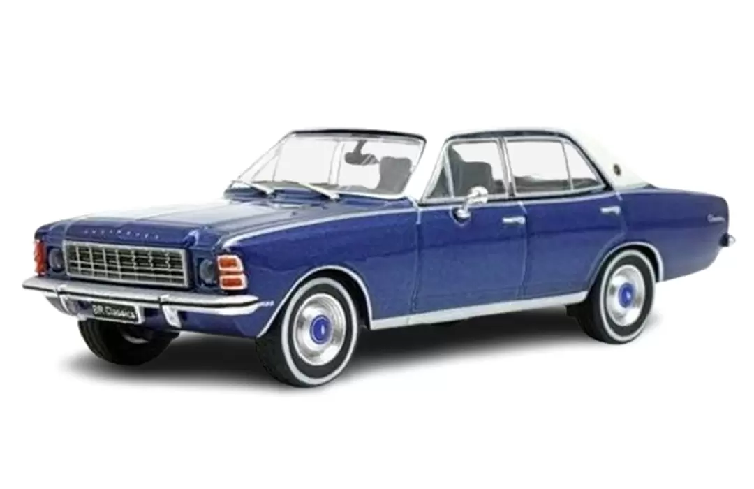 Foto da miniatura BR Classics Chevrolet Opala Sedan Comodoro (1976) na cor Azul