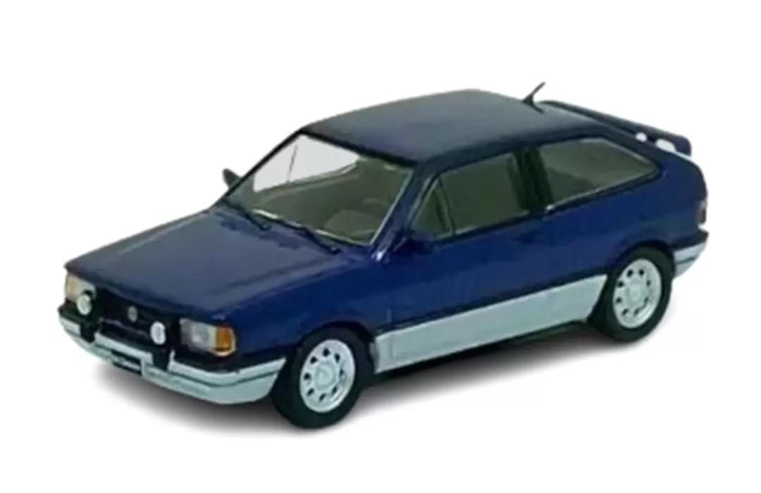 Foto da miniatura BR Classics Volkswagen Gol GTI (1989) na cor Azul