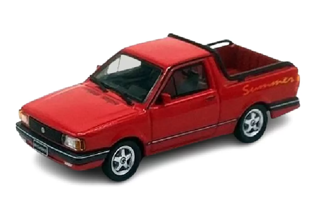Foto da miniatura BR Classics Volkswagen Saveiro Summer (1997) na cor Vermelho