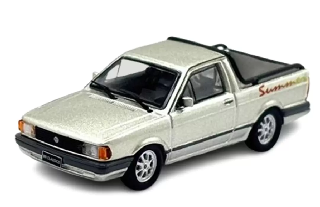 Foto da miniatura BR Classics Volkswagen Saveiro Summer (1996) na cor Prata
