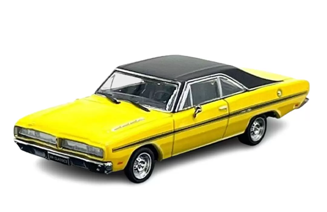Foto da miniatura BR Classics Dodge Charger RT (1975) na cor Amarelo