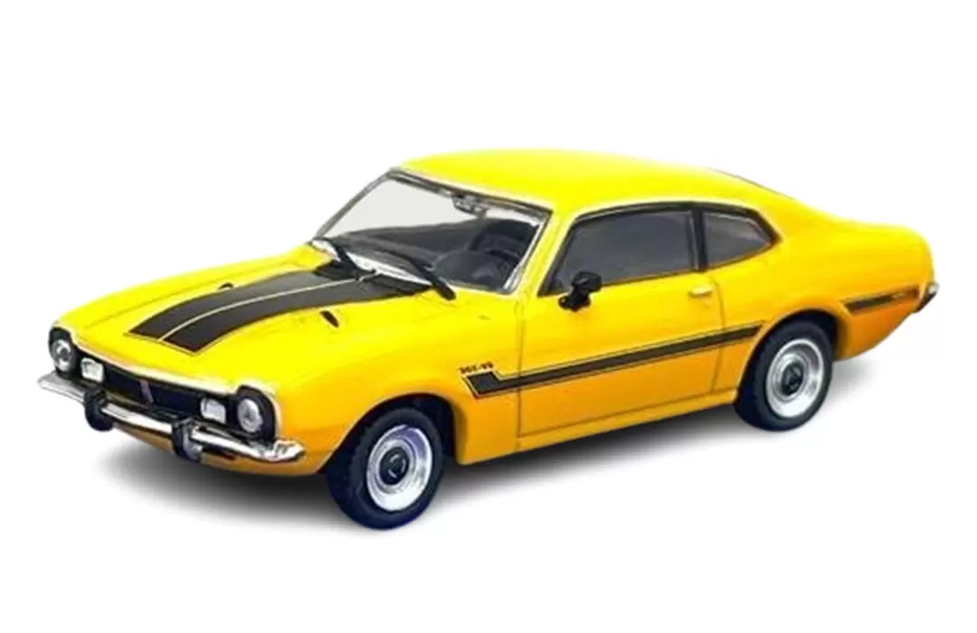 Foto da miniatura BR Classics Ford Maverick GT Quadrijet (1977) na cor Amarelo