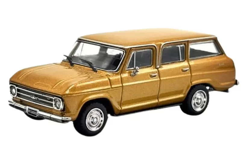 Foto da miniatura BR Classics Chevrolet Veraneio Standard (1978) na cor Dourado