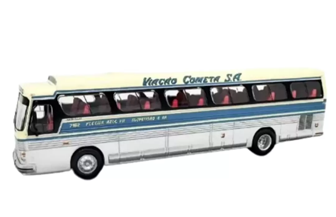 Foto da miniatura BR Classics Scania CMA Flecha Azul VII Viação Cometa 7162 na cor Prata