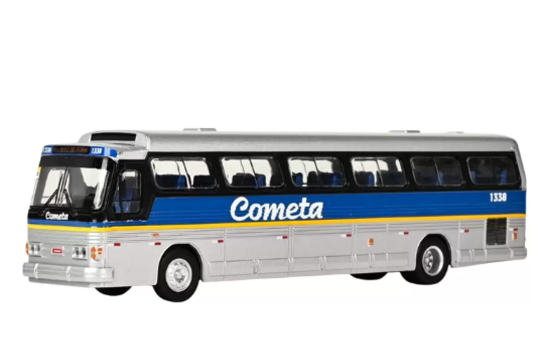 Foto da miniatura BR Classics Scania CMA Flecha Azul VII Cometa Halley na cor Prata