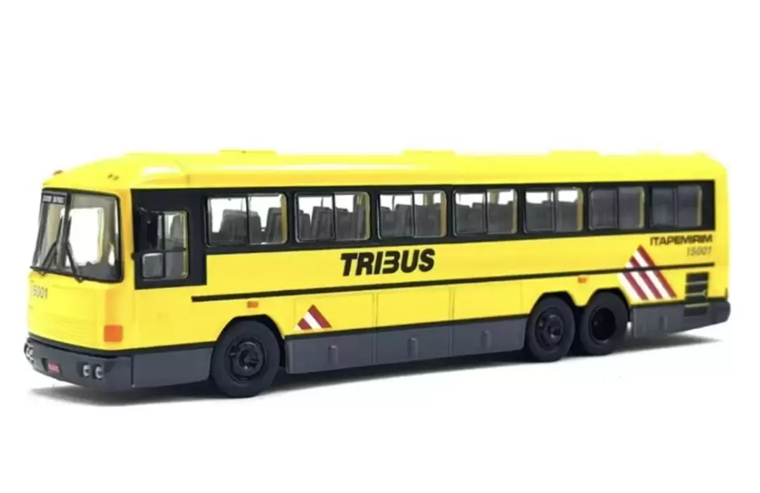 Foto da miniatura BR Classics Tecnobus Tribus II Itapemirim 15001 Pintura Bandeira na cor Amarelo