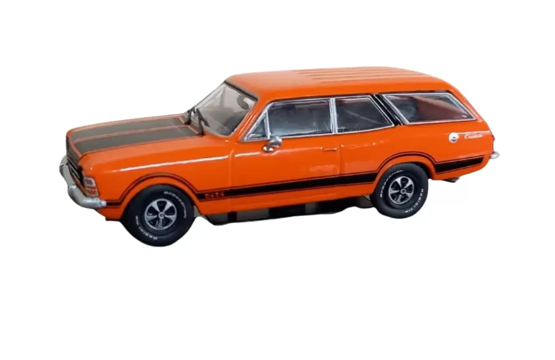 Foto da miniatura BR Classics Chevrolet Caravan SS (1978) na cor Laranja