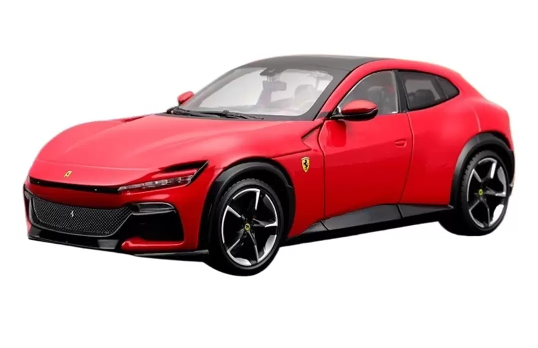Foto da miniatura Bburago Ferrari Purosangue 2022 na cor Vermelho