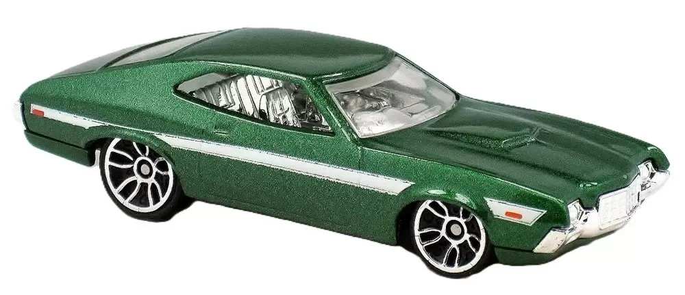 Foto da miniatura Hot Wheels 72 Ford Gran Torino Sport na cor Verde