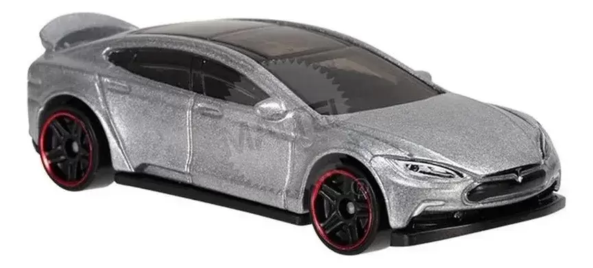 Foto da miniatura Hot Wheels Tesla Model S na cor Prata
