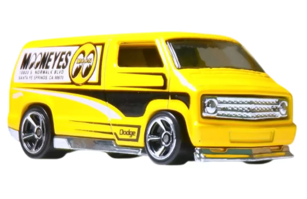 Foto da miniatura Hot Wheels Custom '77 Dodge Van na cor Amarelo