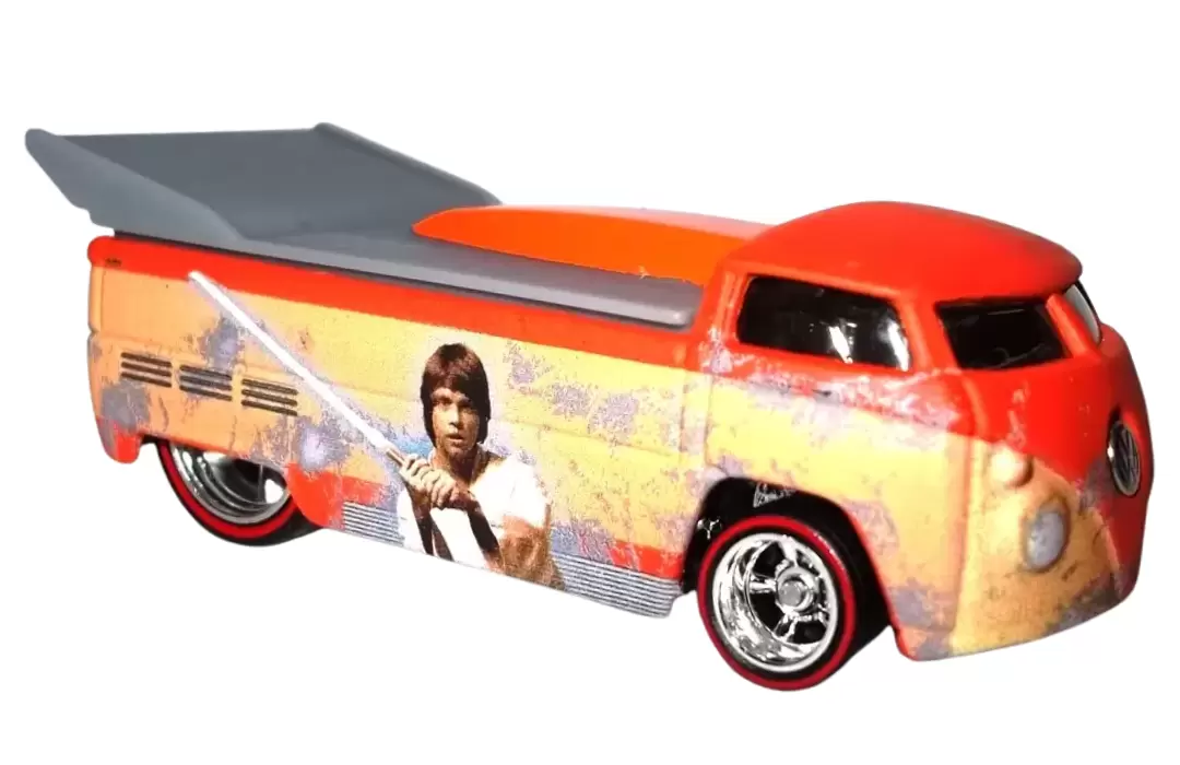 Foto da miniatura Hot Wheels Volkswagen Drag Truck na cor Laranja