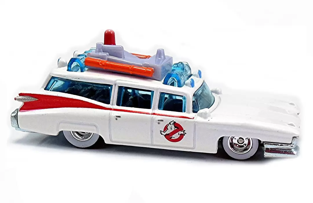 Foto da miniatura Hot Wheels Ecto-1 Ghostbusters Cartoon Car na cor Branco