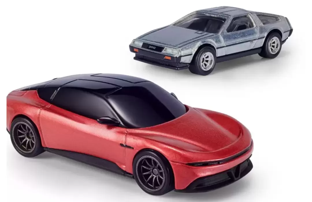 Foto da miniatura Hot Wheels HW Special Editions - Delorean DMC-12 & Alpha5 na cor Preto