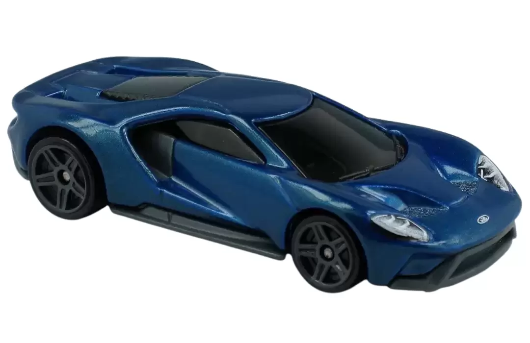 Foto da miniatura Hot Wheels 17 Ford GT na cor Azul