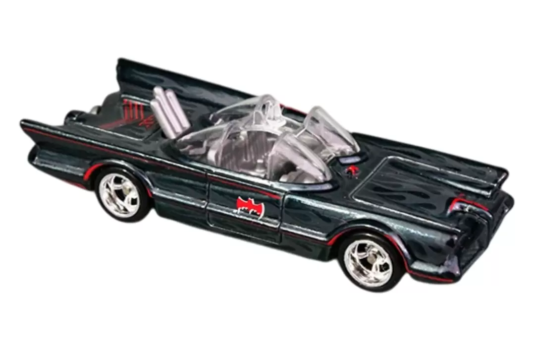Foto da miniatura Hot Wheels 1966 TV Series Batmobile (STH) na cor Preto