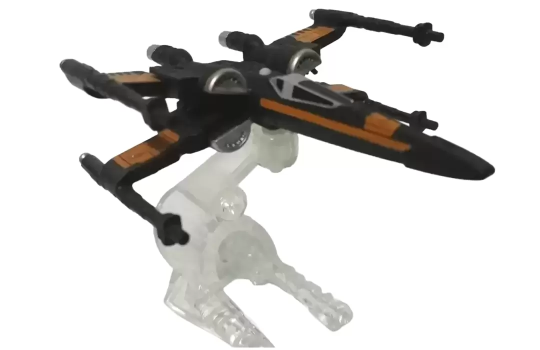 Foto da miniatura Hot Wheels X-Wing Fighter (Wings Opened) (Starship) na cor Preto
