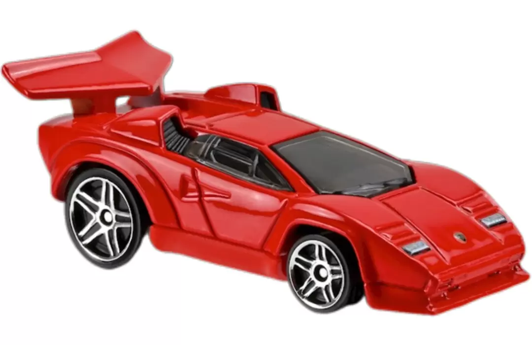 Foto da miniatura Hot Wheels Lamborghini Countach Tooned na cor Vermelho