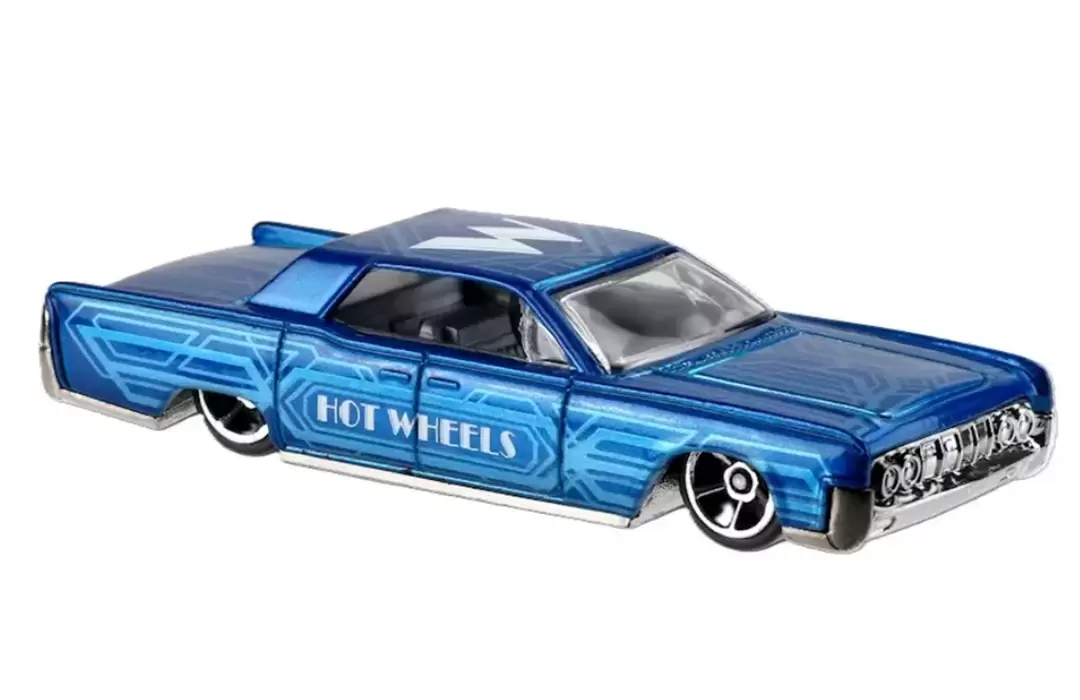 Foto da miniatura Hot Wheels 64 Lincoln Continental na cor Azul