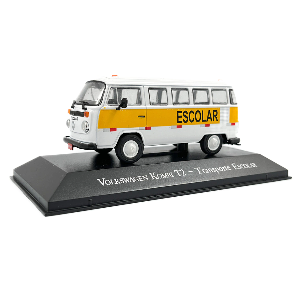 Foto da miniatura IXO Volkswagen Kombi T2 - Transporte Escolar na cor Branco
