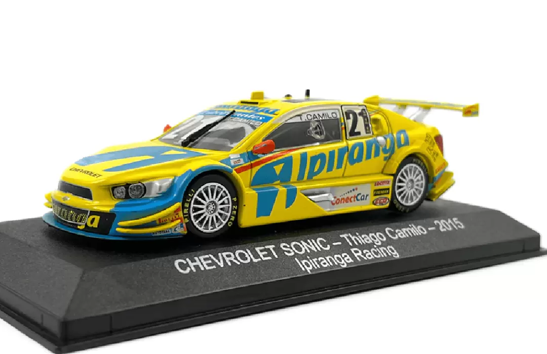 Foto da miniatura IXO Chevrolet Sonic - Thiago Camilo 2015 - Ipiranga Racing na cor Amarelo